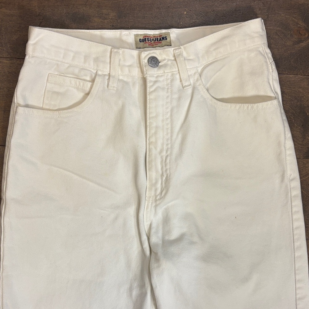 Guess Women's Off-White Straight Jeans